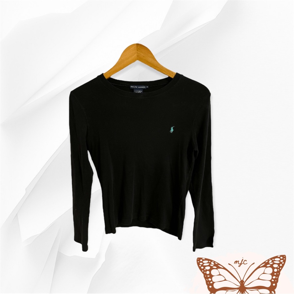 Ralph Lauren Black Long Sleeve Tshirt Size M